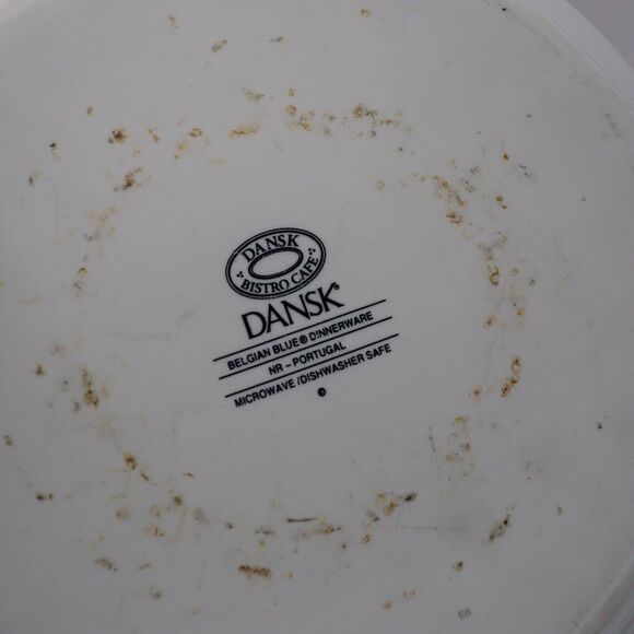 Dansk Bistro Cafe Belgian Blue Salad Plates Set of 4 Made In Portugal - Picture 5 of 6